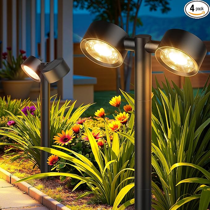 5W SOLAR TWIN HEAD ADJUSTABLE BOLLARD LIGHT FL-THA-468