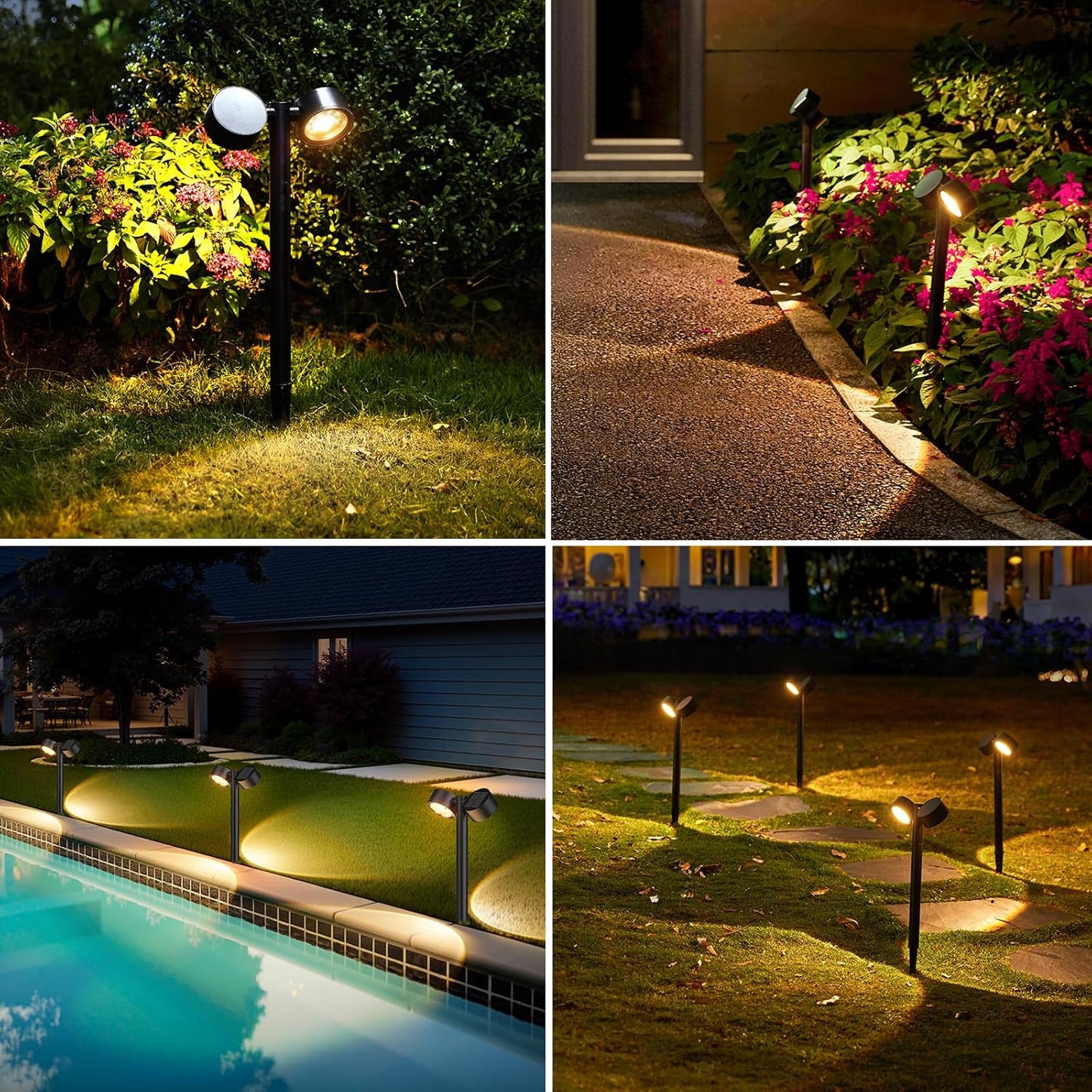 5W SOLAR TWIN HEAD ADJUSTABLE BOLLARD LIGHT FL-THA-468