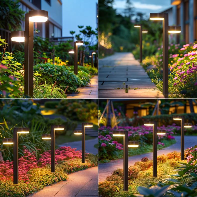 5W SOLAR TWIN HEAD BOLLARD LIGHT FL-SRH-466