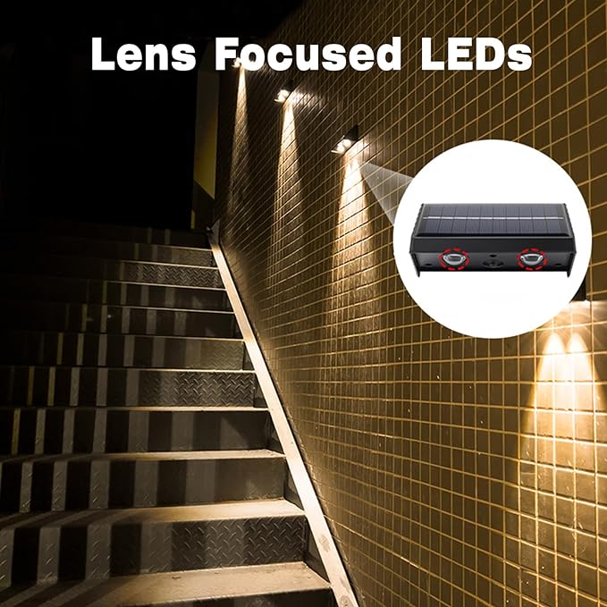 ✨ LumiGlow Solar Wall Lights – Waterproof Outdoor LED Fence & Stair Lights