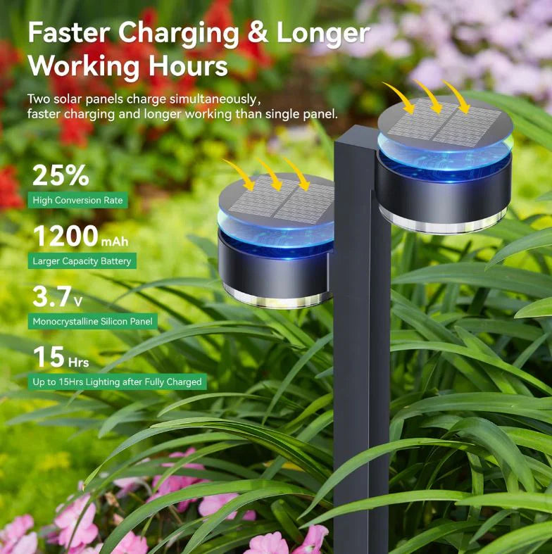 5W SOLAR TWIN HEAD BOLLARD LIGHT FL-SRH-466