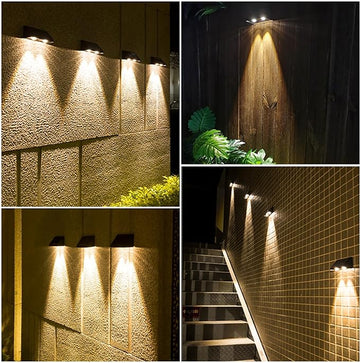 ✨ LumiGlow Solar Wall Lights – Waterproof Outdoor LED Fence & Stair Lights