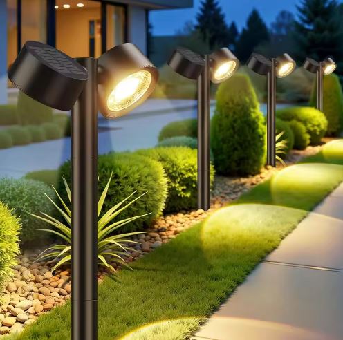 5W SOLAR TWIN HEAD ADJUSTABLE BOLLARD LIGHT FL-THA-468