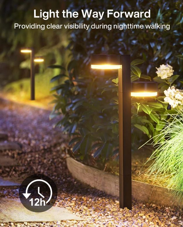 5W SOLAR TWIN HEAD BOLLARD LIGHT FL-SRH-466