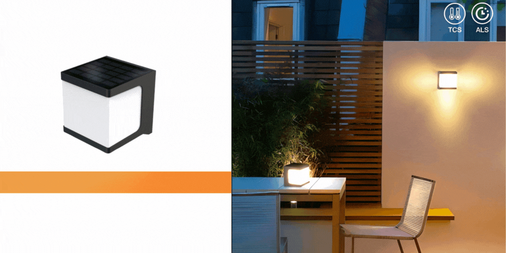 SOLAR CUBE SHAPE WALL LIGHT FL-CS-23-10W