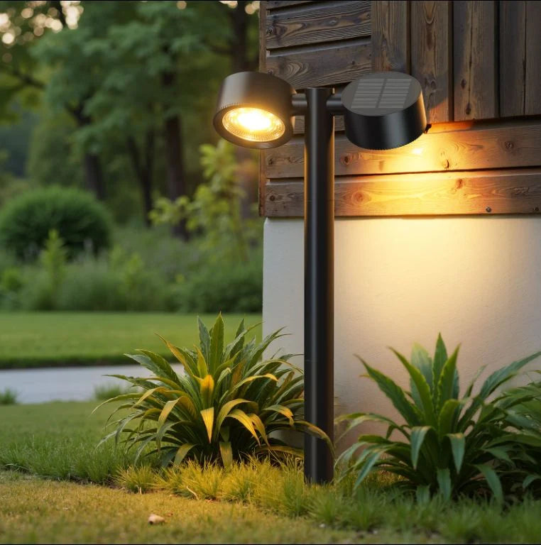 5W SOLAR TWIN HEAD ADJUSTABLE BOLLARD LIGHT FL-THA-468